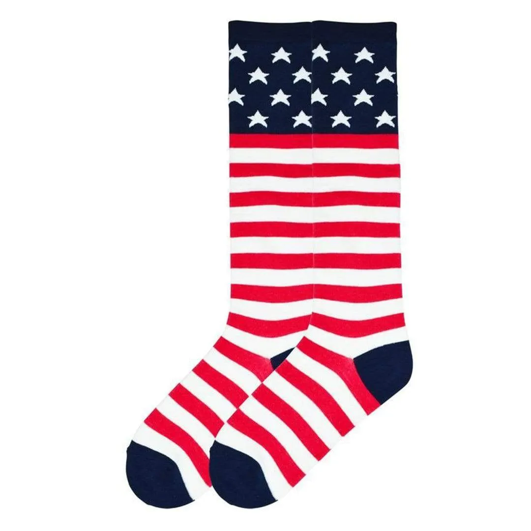 American Flag Sock Women's Knee High Sock