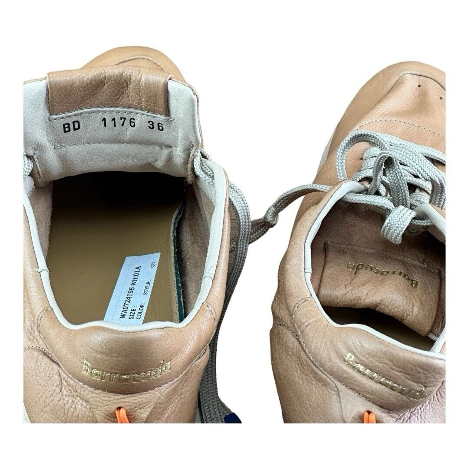 Barracuda Sneaks Shoes Impact Brown Leather women’s Size 5.5 US|36 EU