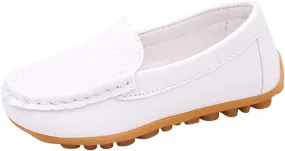 Big Kids Boys Leather Loafers Toddler Slip On Shoe Solid Color Flat Bottom Non Slip Shoes Boys Fashion Casual Shoes