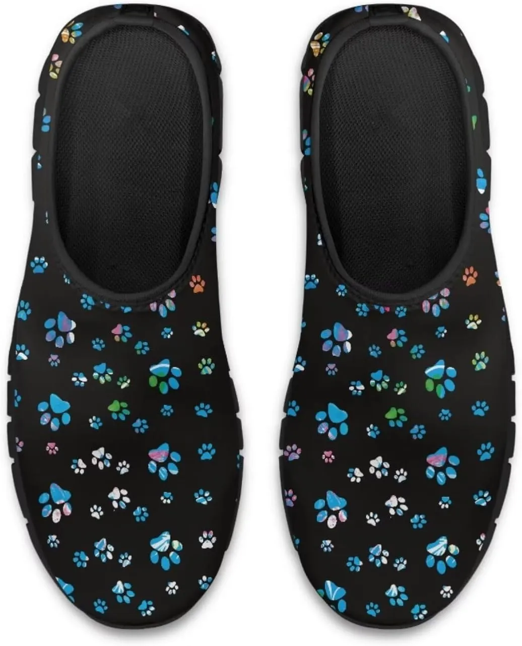Binienty Printed Slip on Loafers for Women Work Breathable Mesh Barefoot No Laces Running Hiking Tennis Shoe
