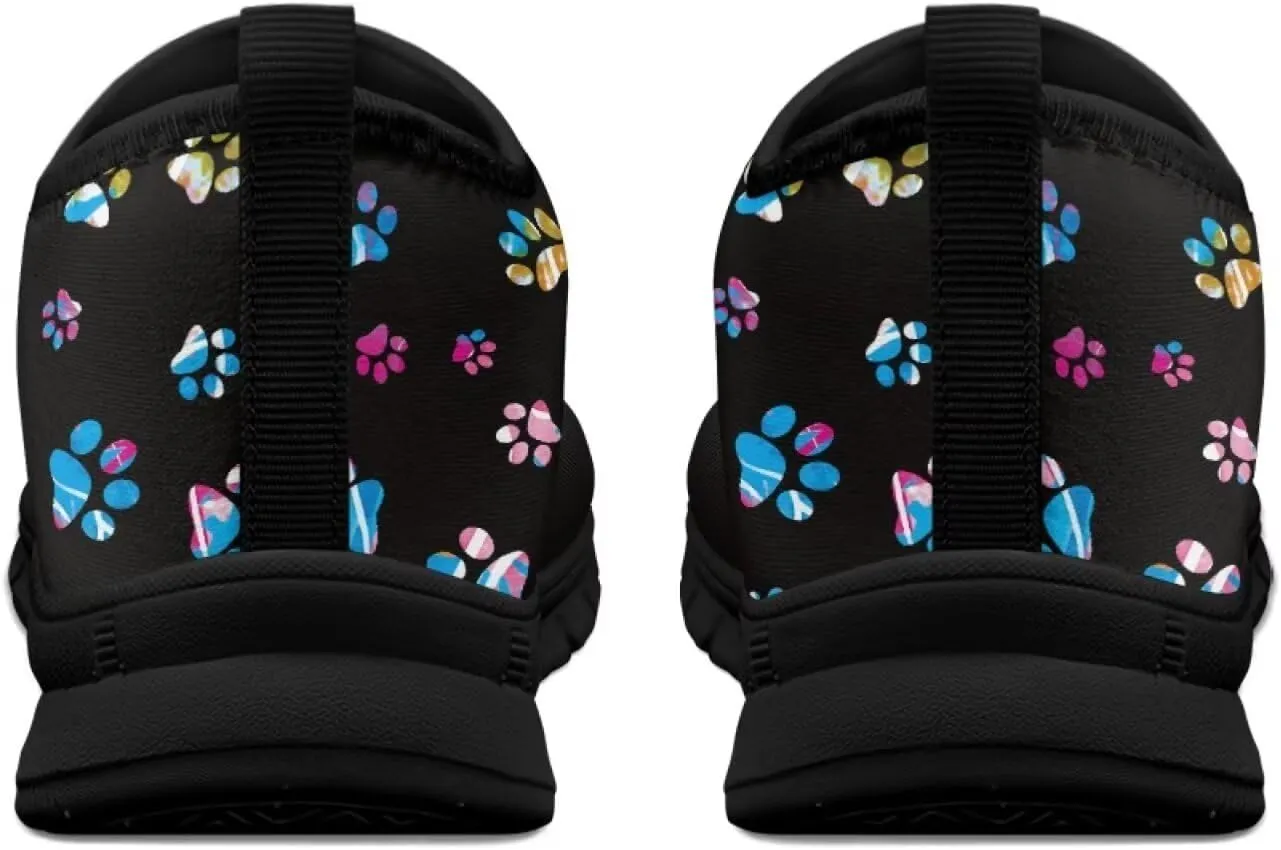 Binienty Printed Slip on Loafers for Women Work Breathable Mesh Barefoot No Laces Running Hiking Tennis Shoe