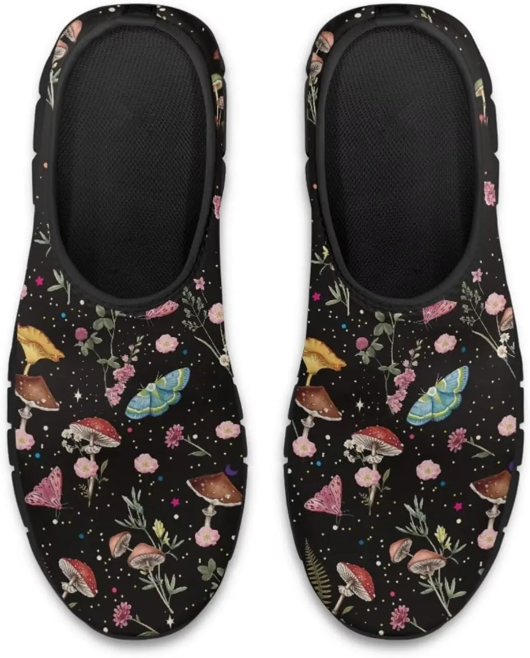 Binienty Slip on Sneakers for Women Men Art Printed Travel Loafers Round Toe Flat Sneakers Shoes Nurse Shoes