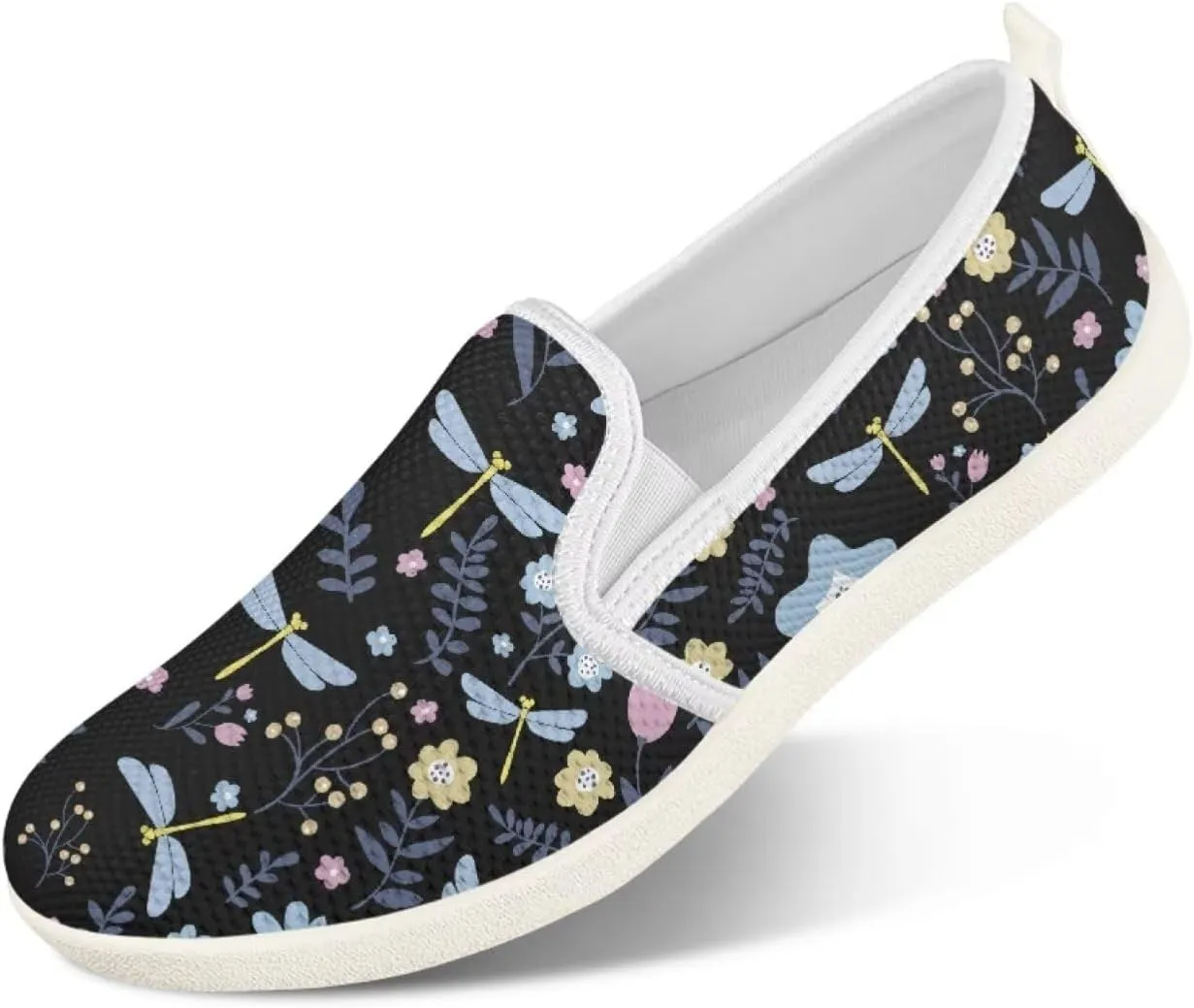 Binienty Women's Loafers & Slip-On Soft Golf Tennis Shoes Wide Width Sneakers Stretch Cloth Shoes