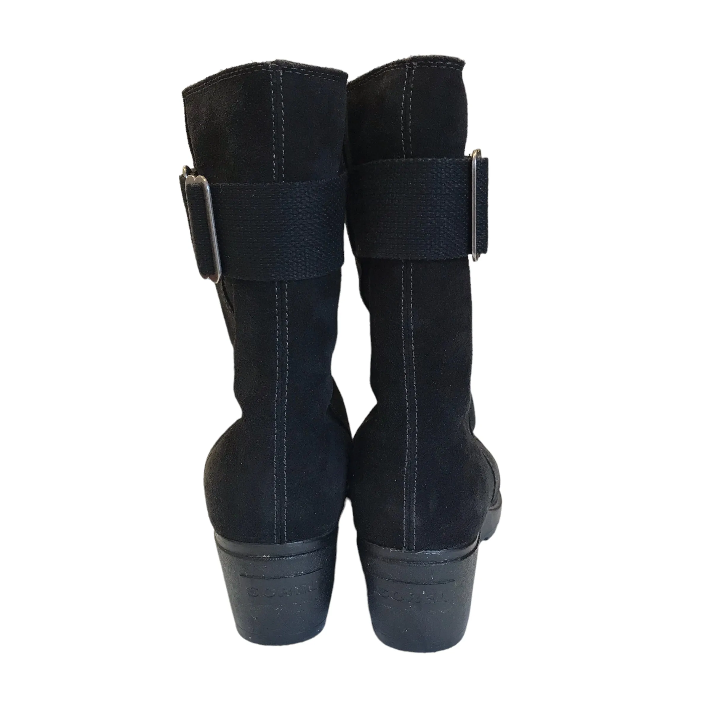 BLACK BOOTS MID-CALF FLATS by SOREL Size:9