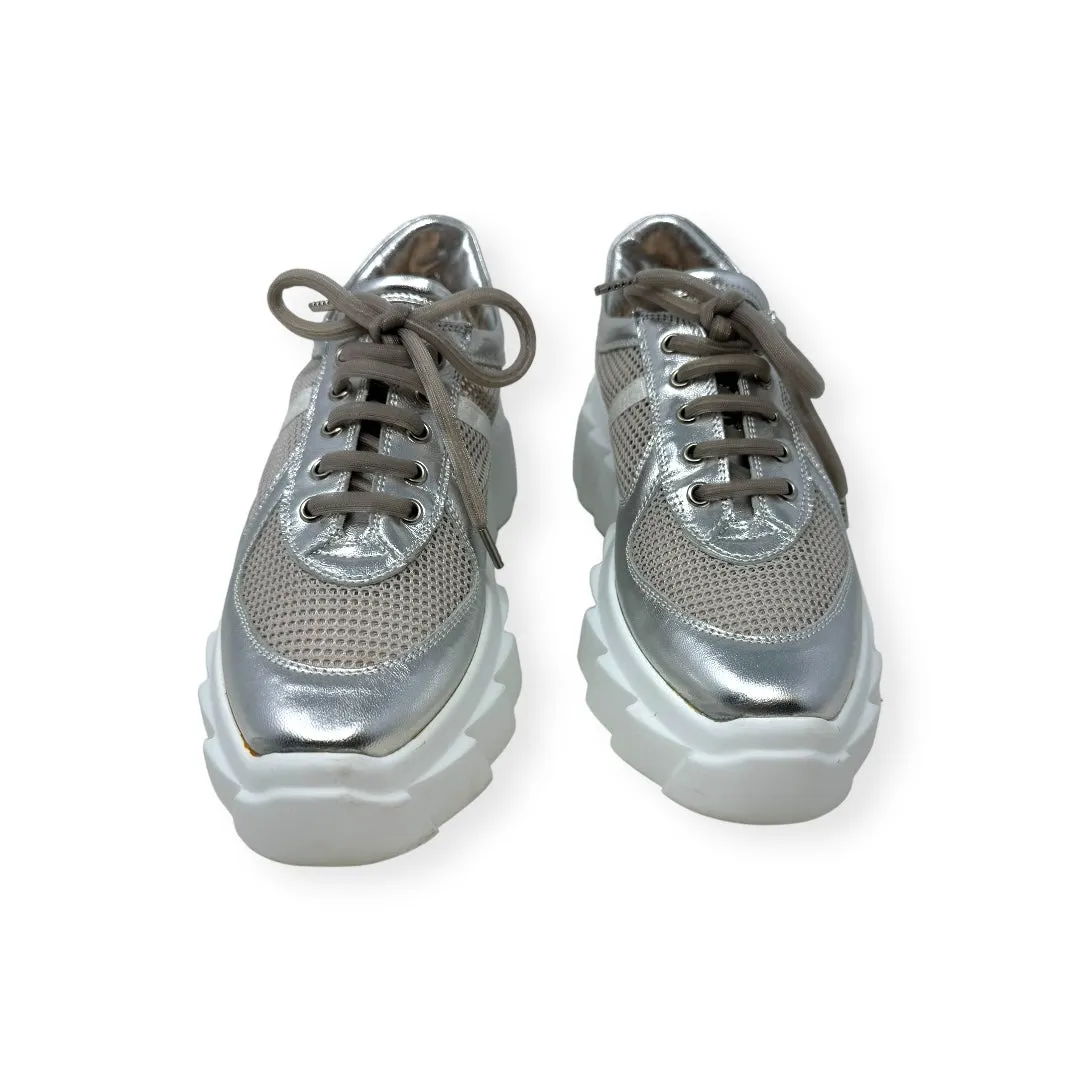 Blondie Mesh Silver Shoes Sneakers Agl, Size 9.5