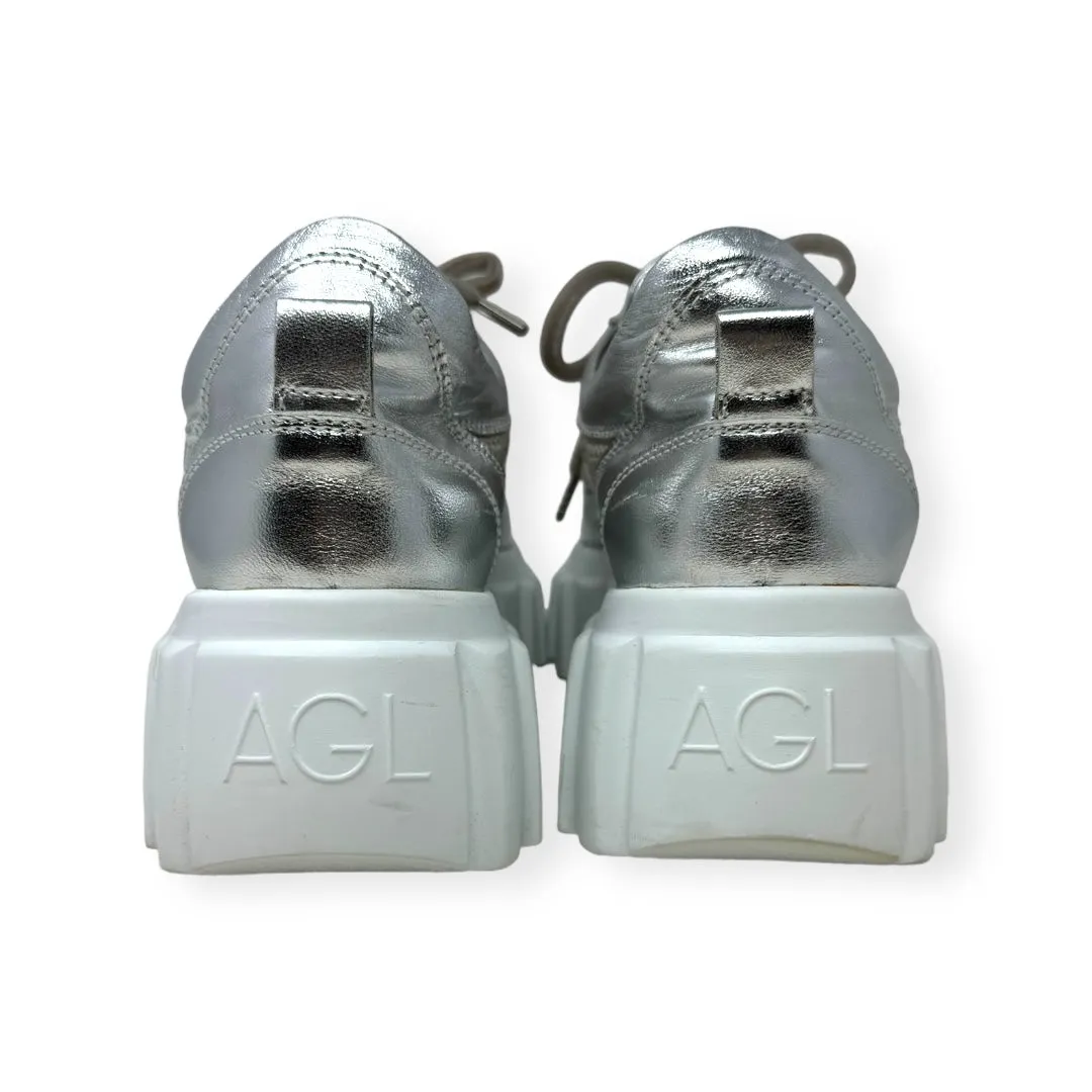 Blondie Mesh Silver Shoes Sneakers Agl, Size 9.5