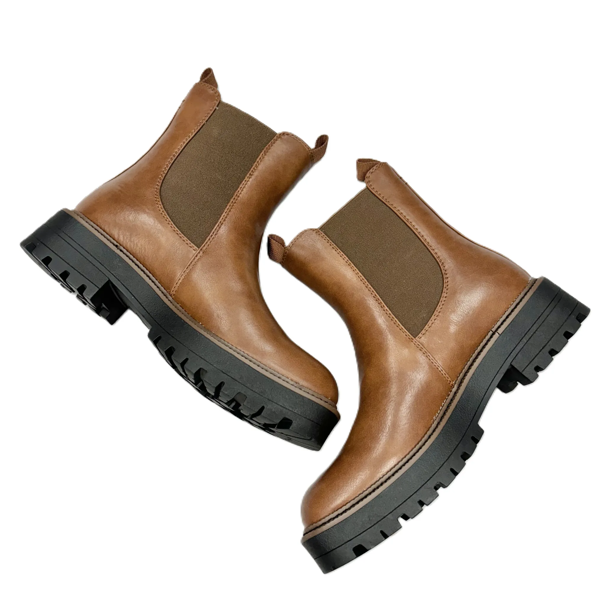 Boots Ankle Flats By Dream Paris In Brown, Size: 8
