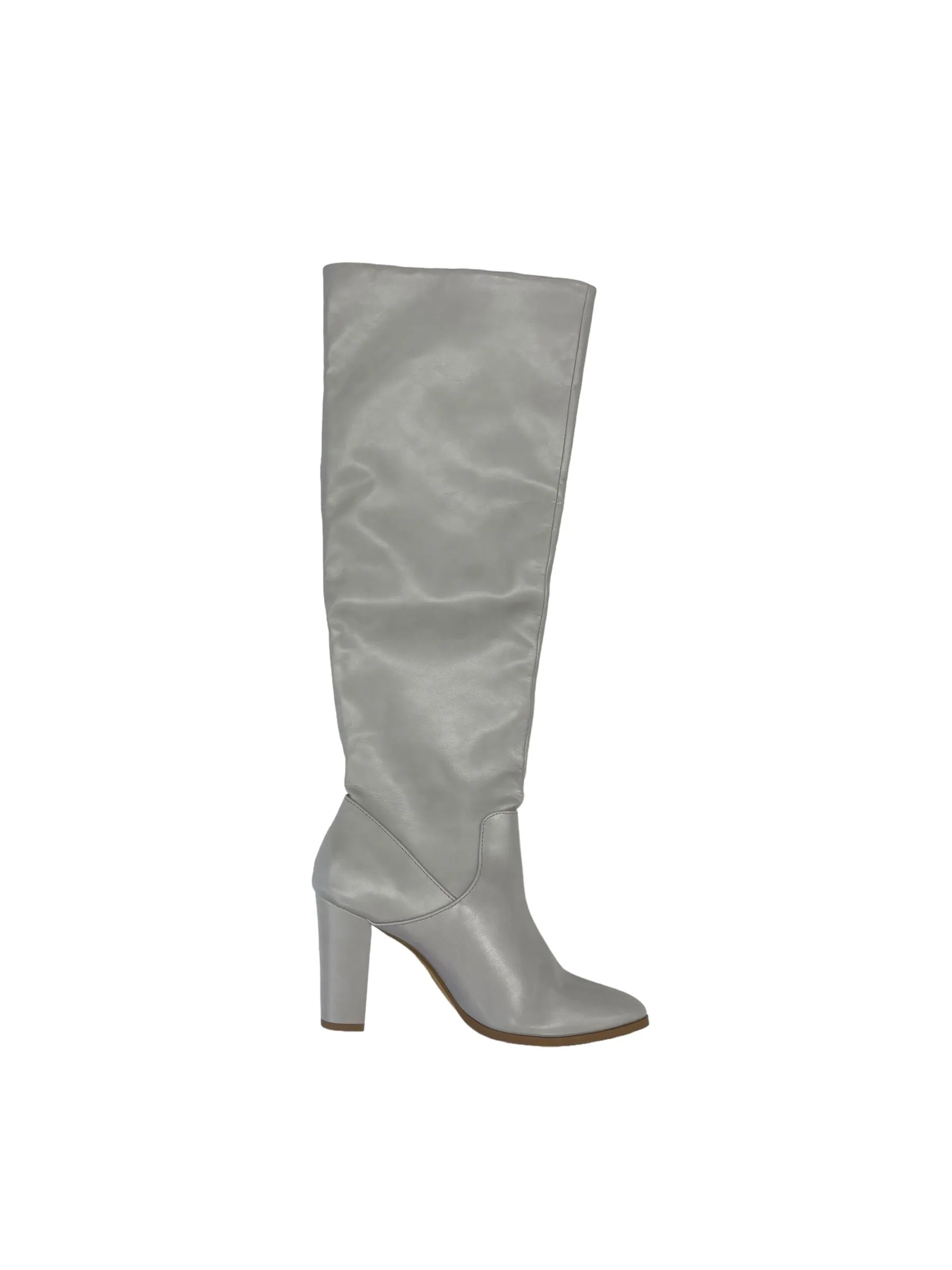 Boots Knee Heels By Express In Grey, Size: 8