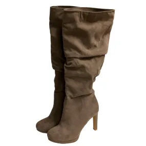 Boots Knee Heels By Kelly And Katie In Taupe, Size: 6