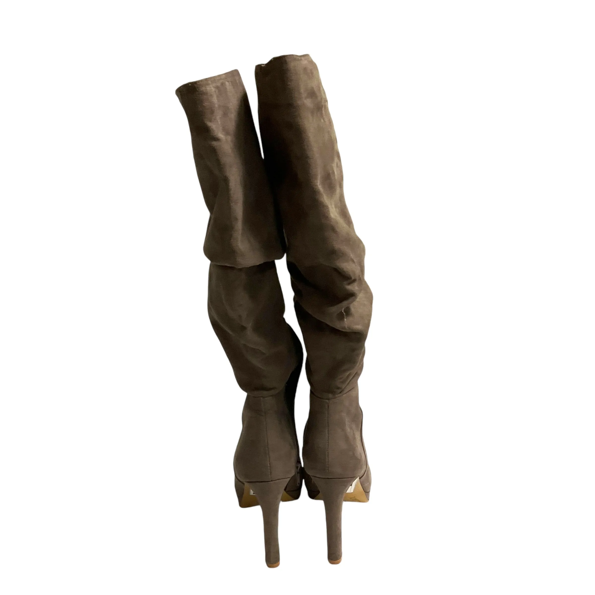 Boots Knee Heels By Kelly And Katie In Taupe, Size: 6