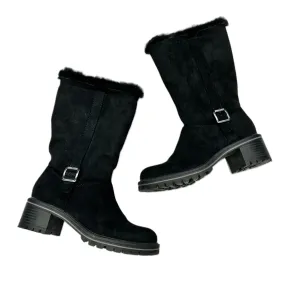 Boots Mid-calf Heels By Kelly And Katie In Black, Size: 7.5
