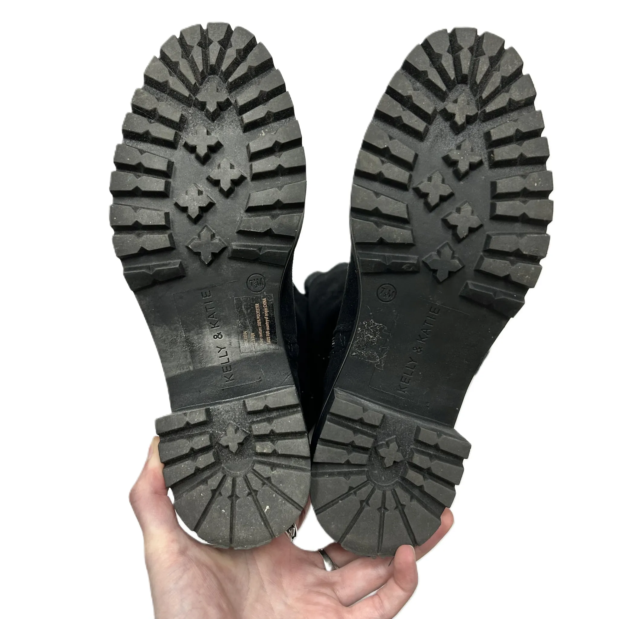 Boots Mid-calf Heels By Kelly And Katie In Black, Size: 7.5