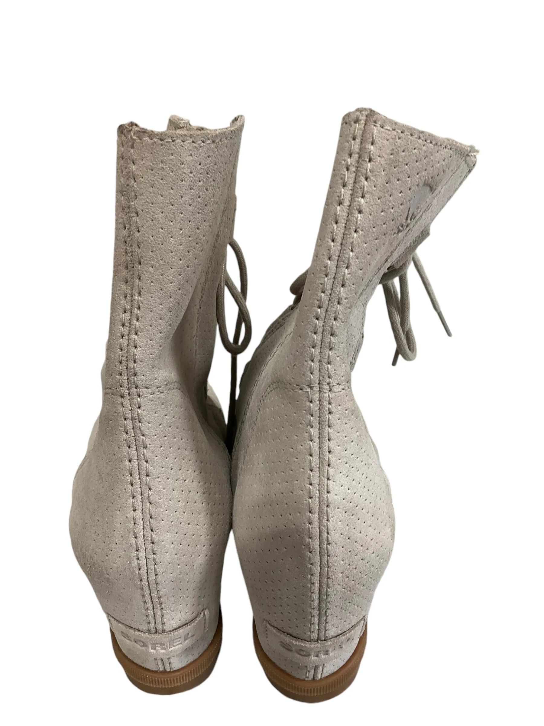 Boots Mid-calf Heels By Sorel In Taupe, Size: 10