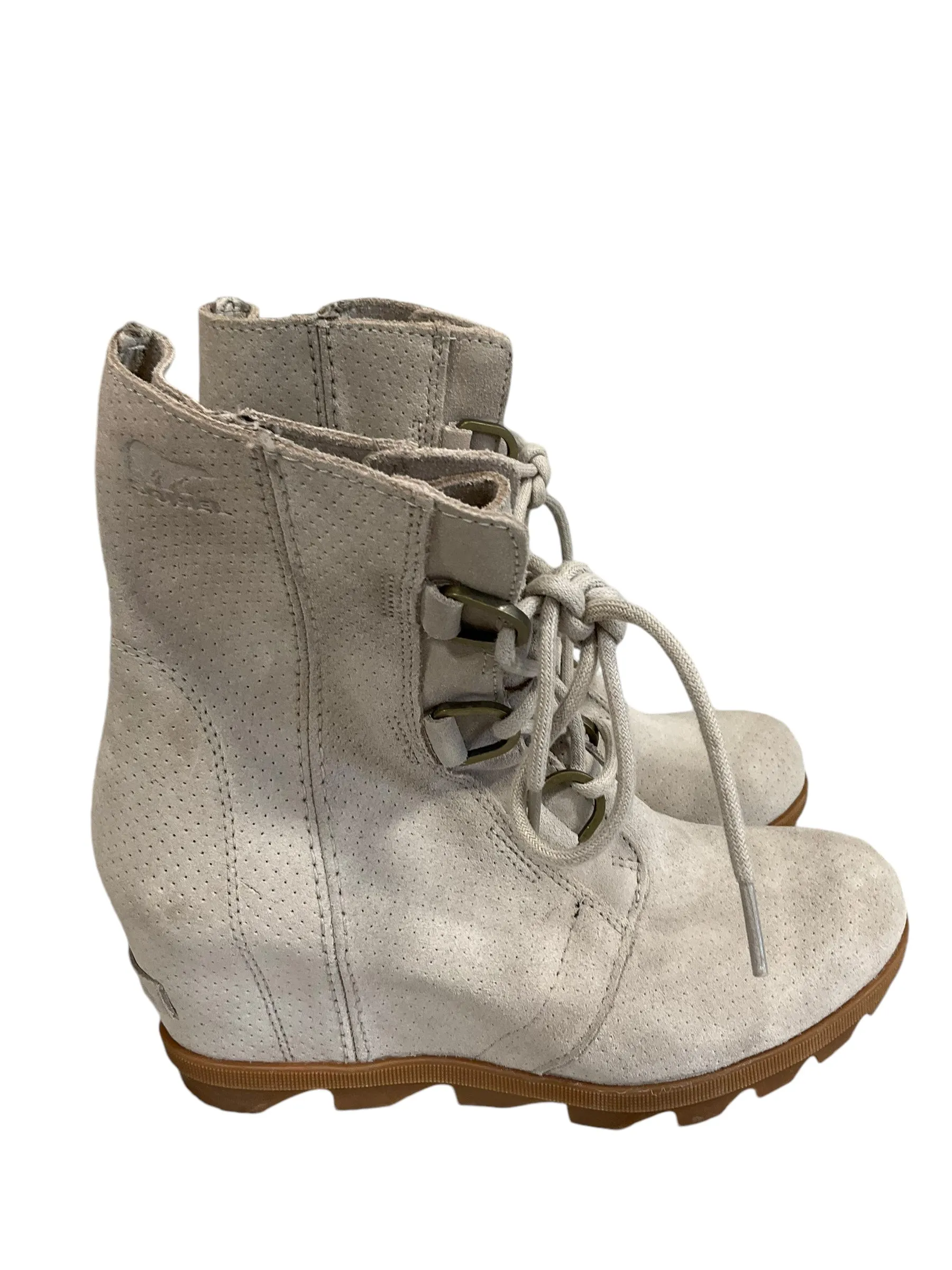 Boots Mid-calf Heels By Sorel In Taupe, Size: 10