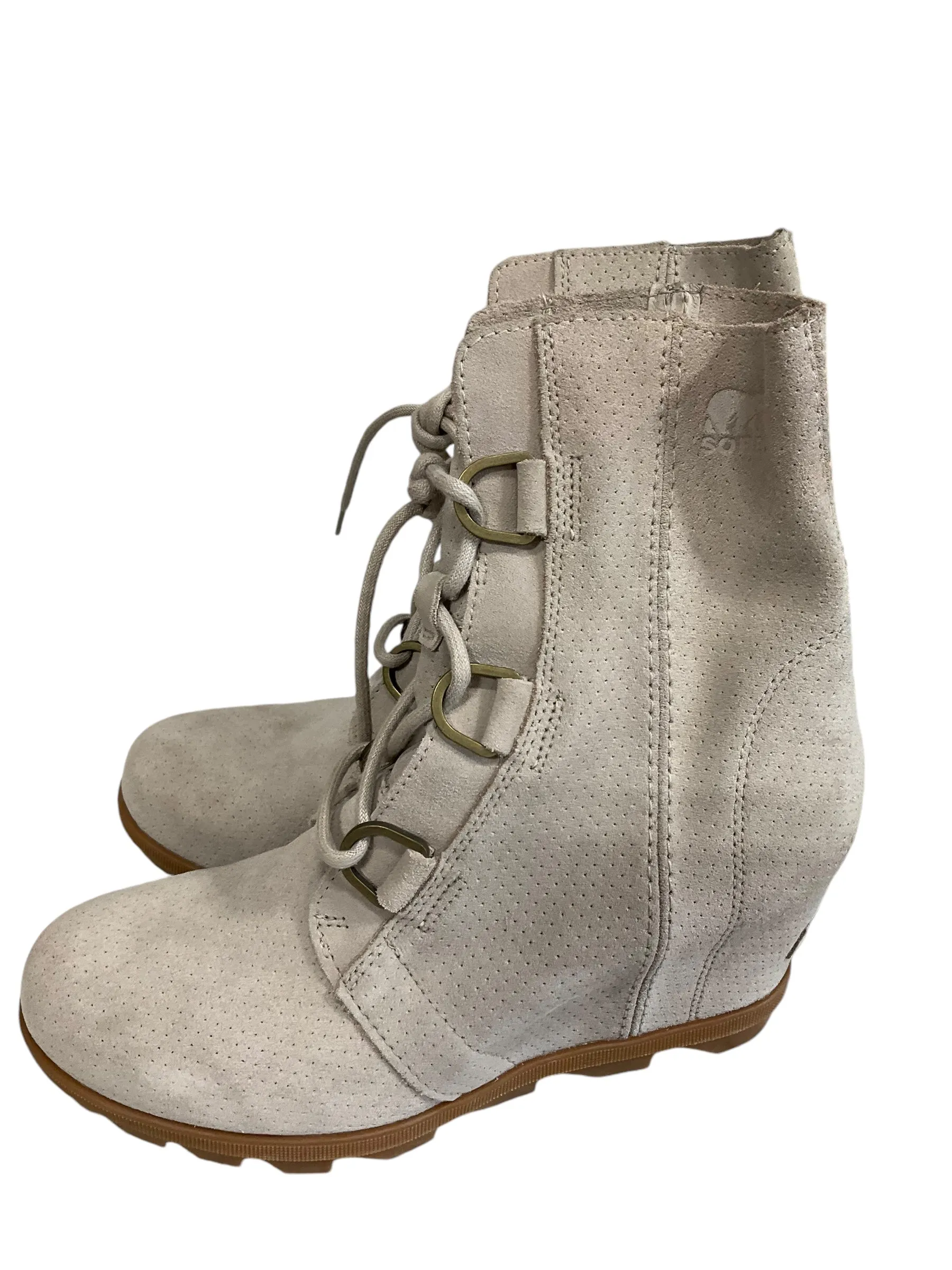 Boots Mid-calf Heels By Sorel In Taupe, Size: 10