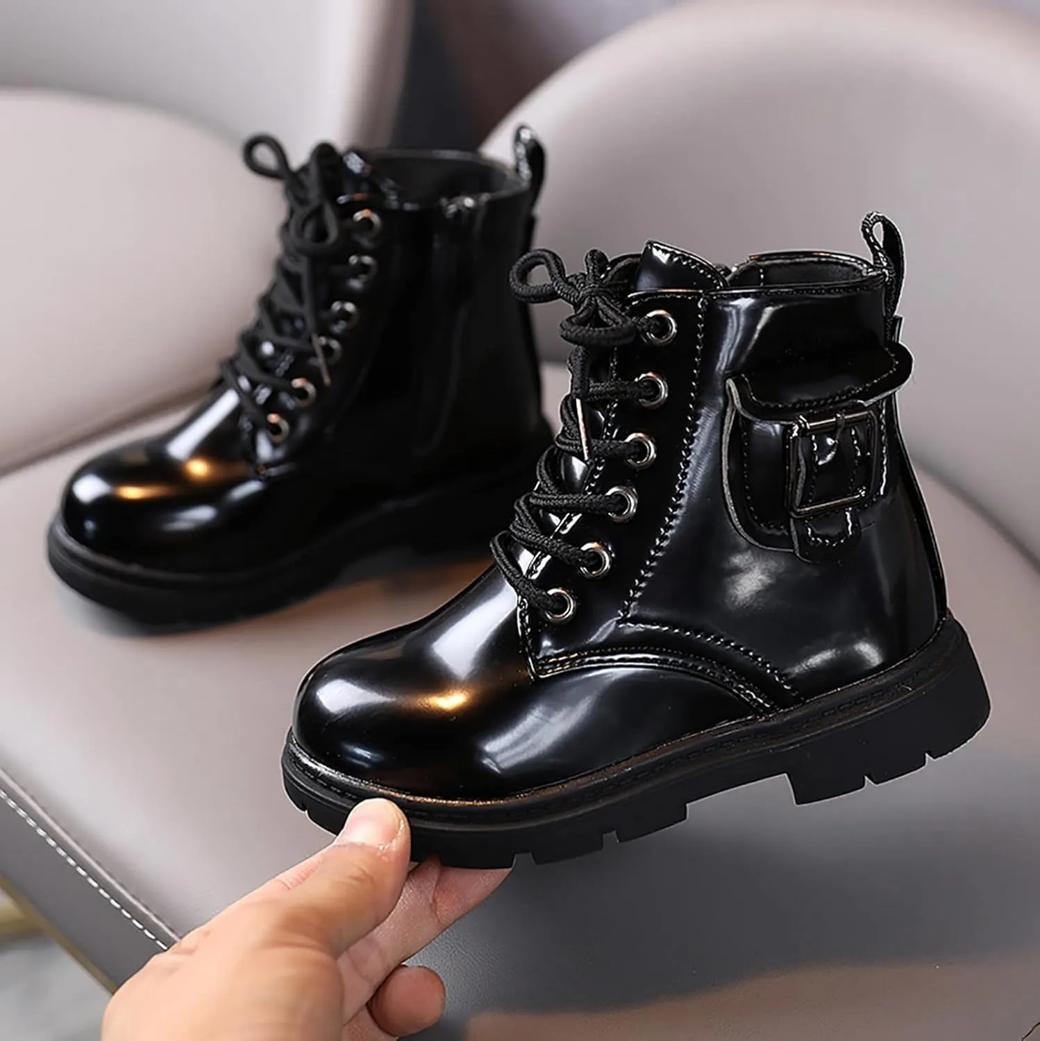 Boys and Girls Ankle Boots Short Boots Toddler Boots Waterpoor Leather Shoes Big Kids Boots