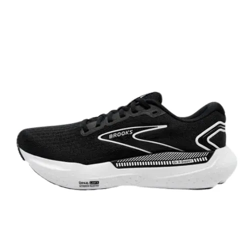 Brooks Womens Glycerin GTS 21 - Stylish Black and White Running Shoes for Optimal Support and Comfort