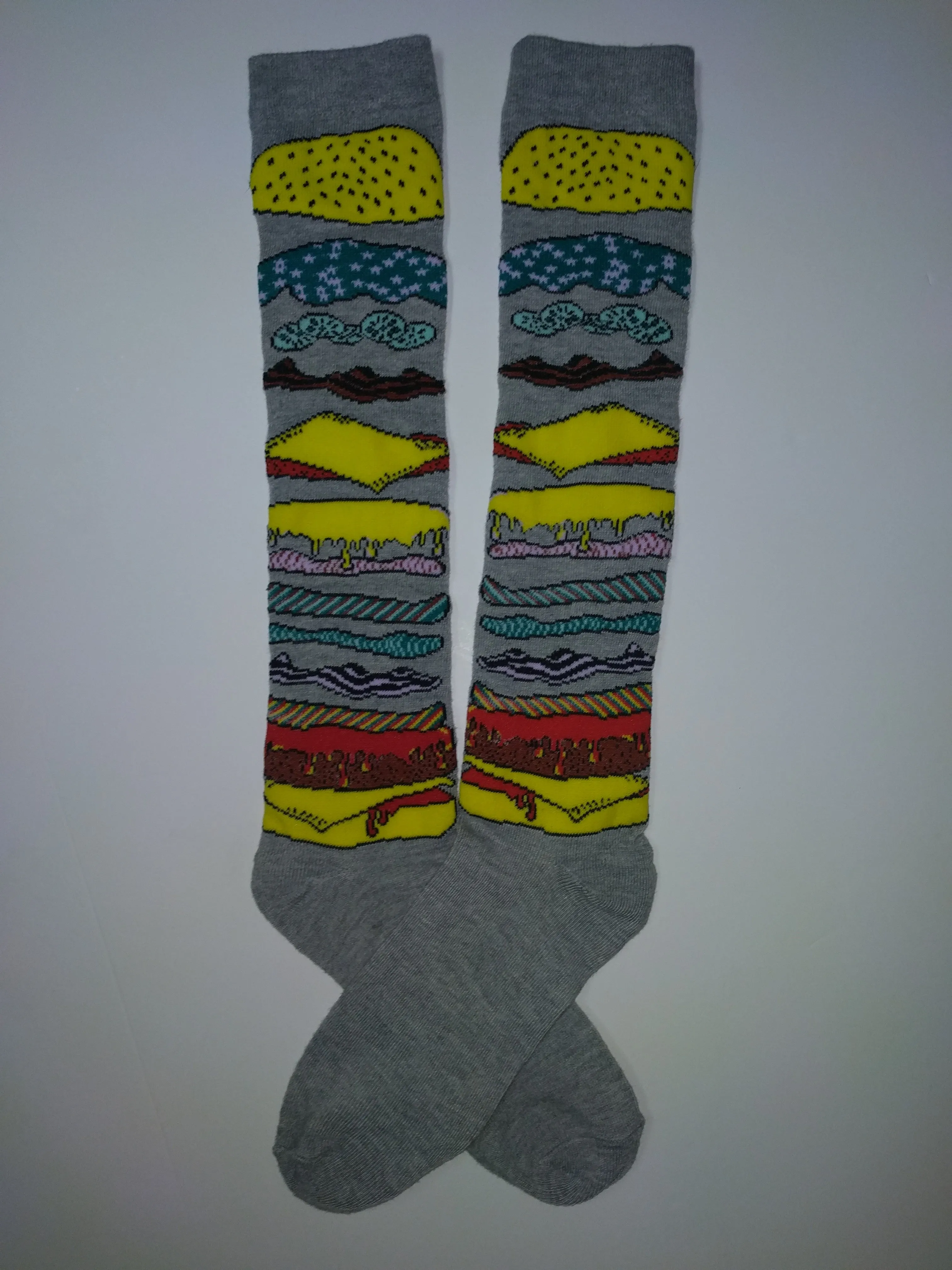 Cheeseburger Knee High Socks