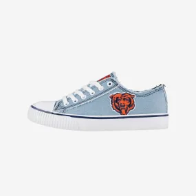 Chicago Bears Womens Denim Low Top Canvas Shoe