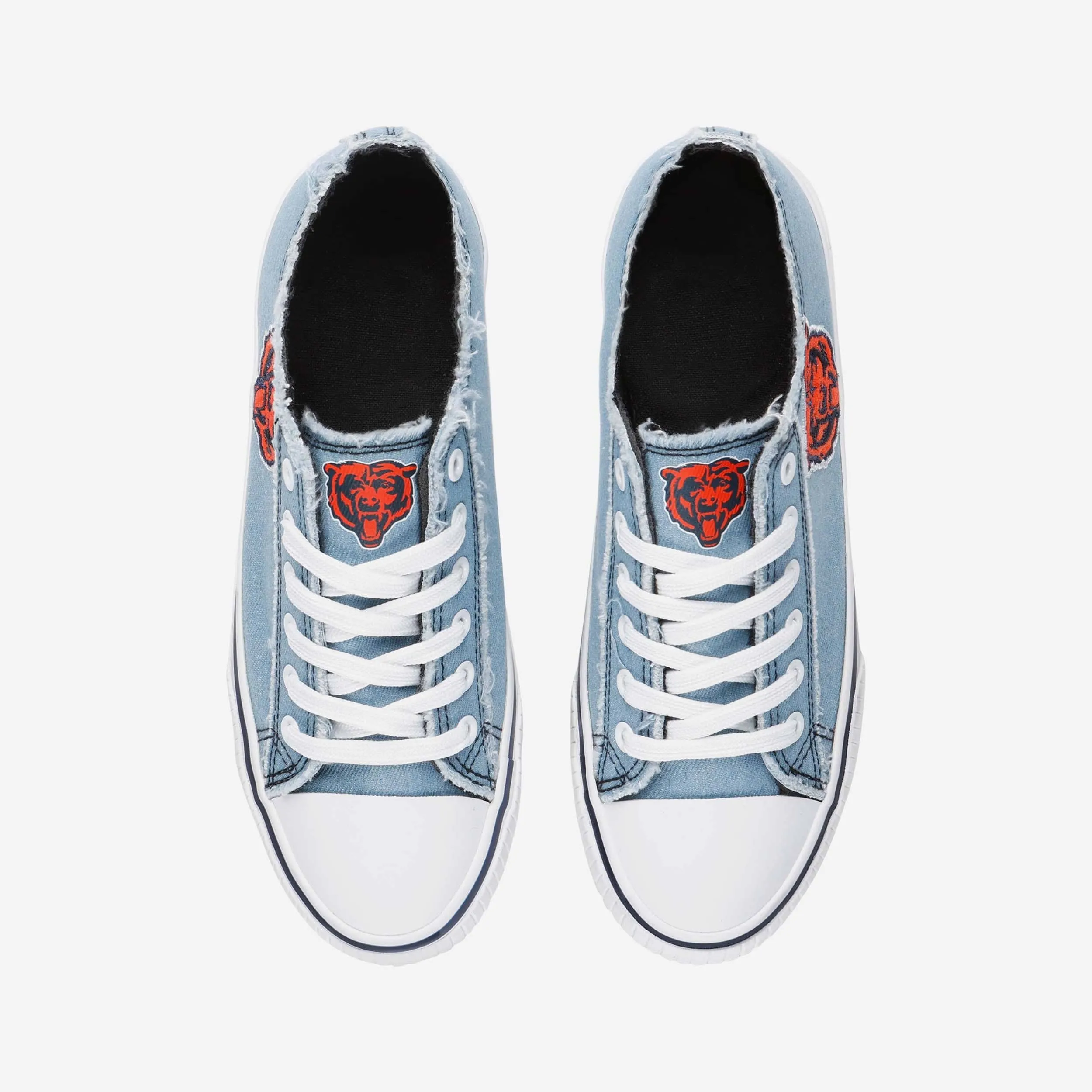 Chicago Bears Womens Denim Low Top Canvas Shoe