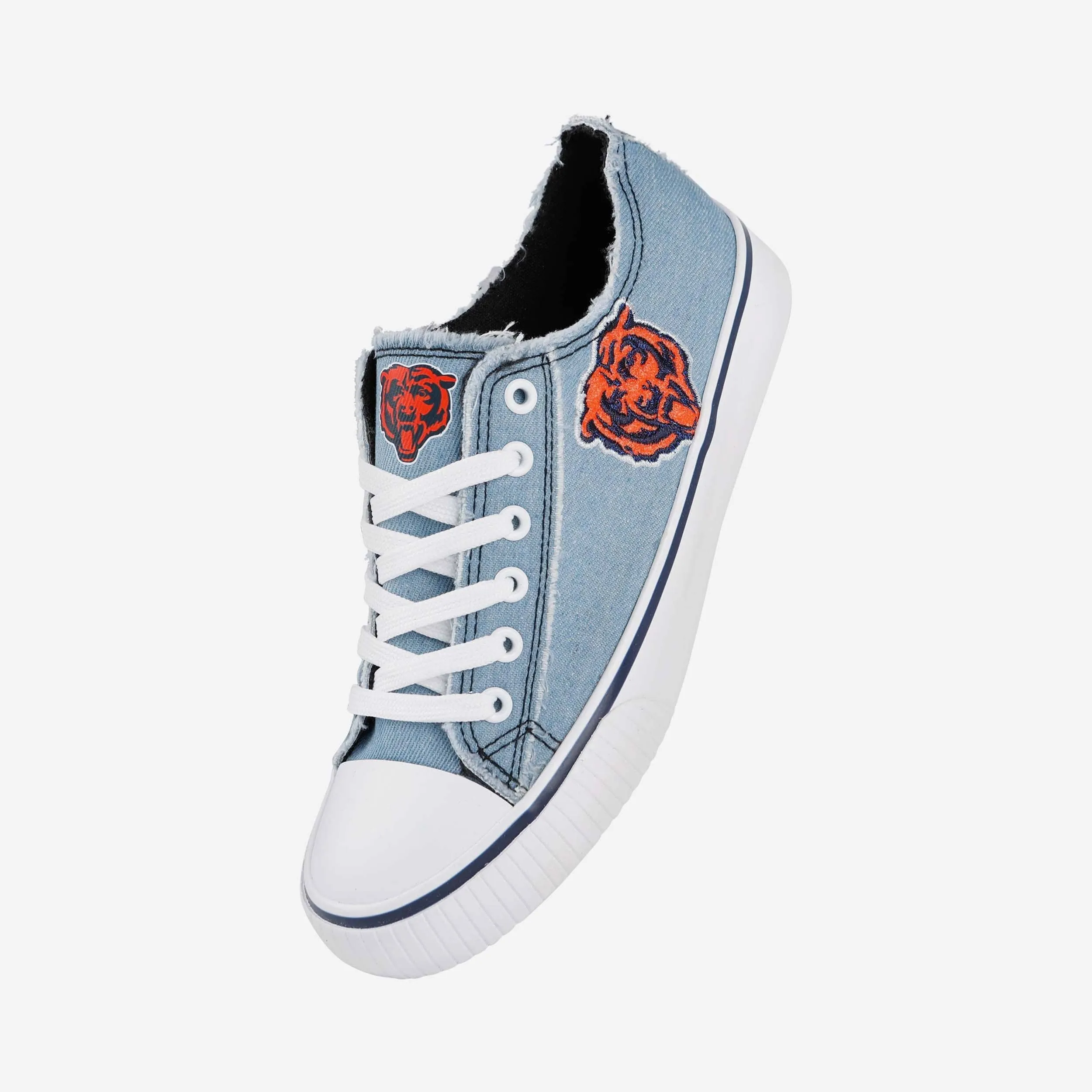 Chicago Bears Womens Denim Low Top Canvas Shoe