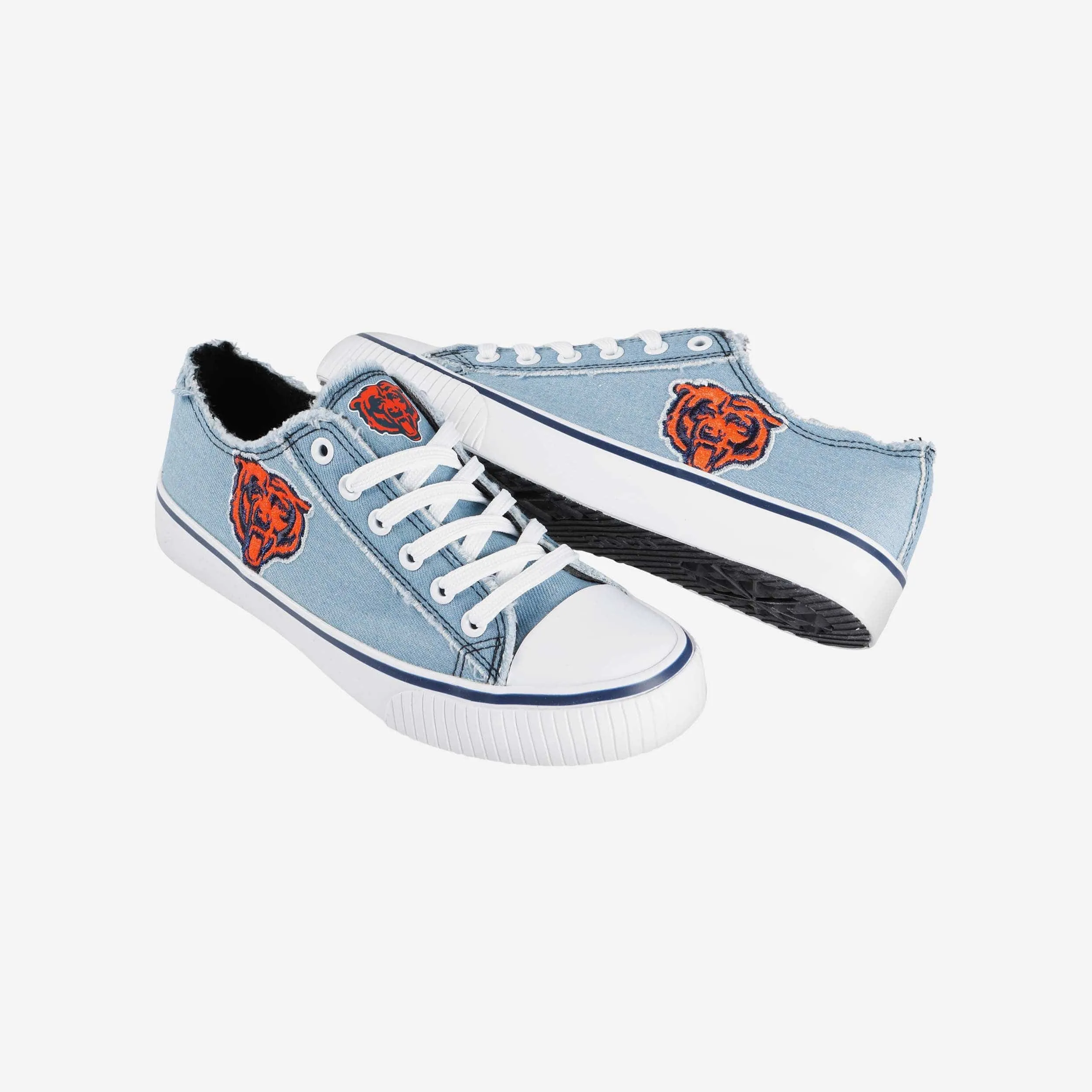 Chicago Bears Womens Denim Low Top Canvas Shoe