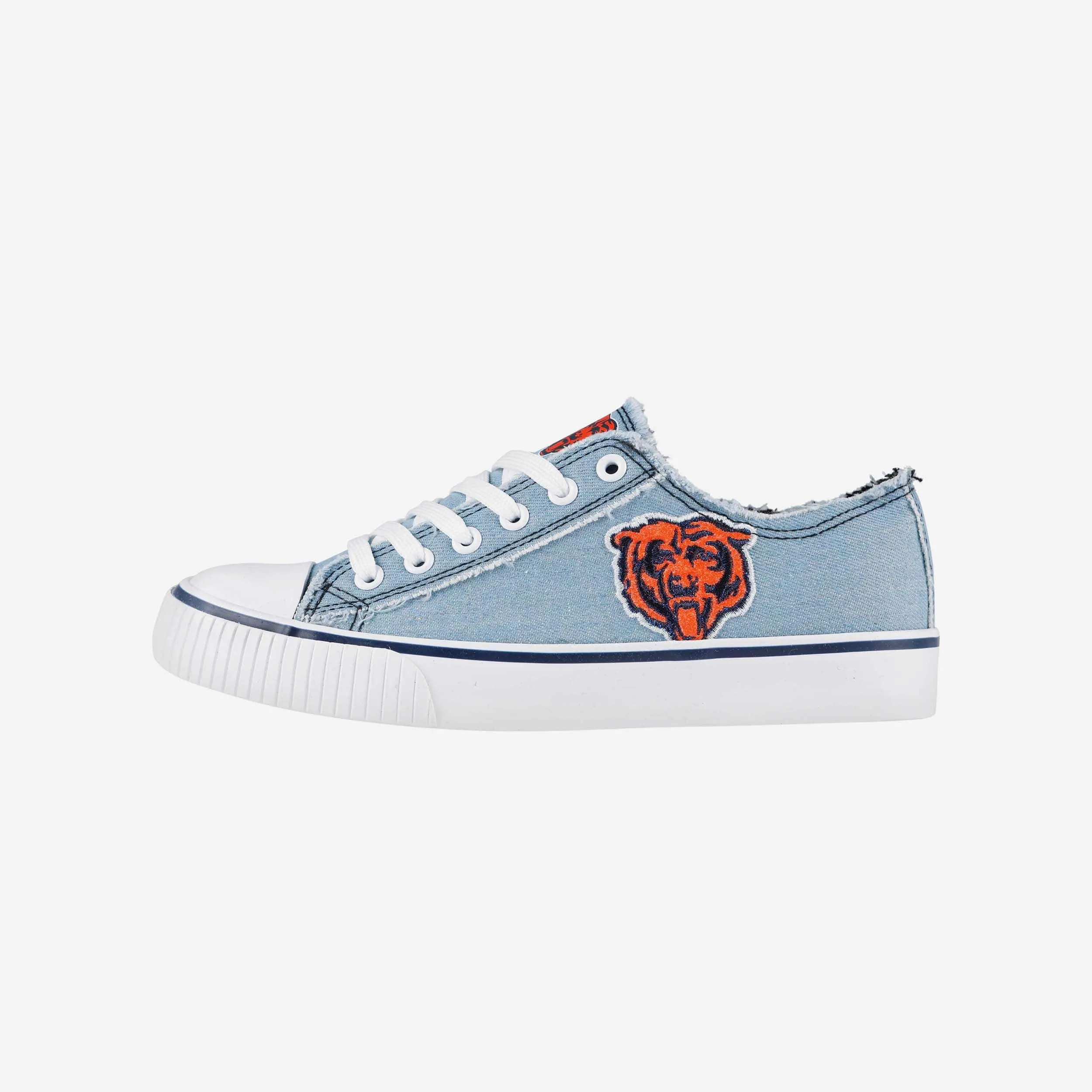 Chicago Bears Womens Denim Low Top Canvas Shoe