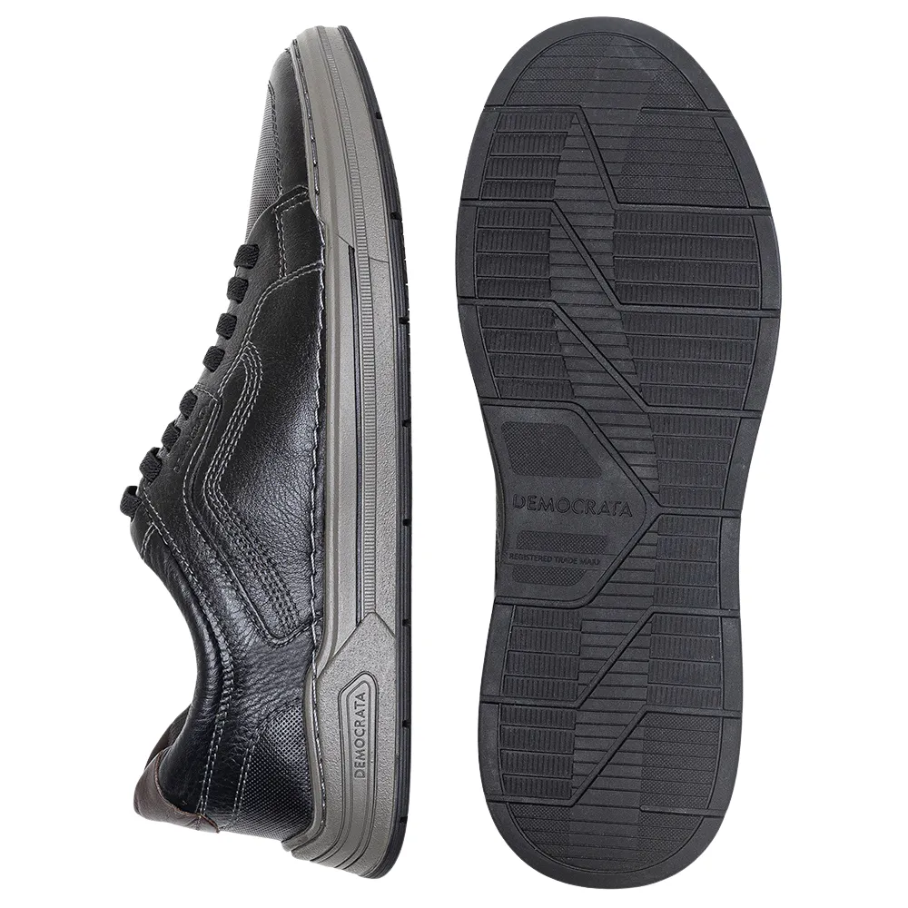 Democrata Volp Black/Tobacco Leather Slip-On (Men's)