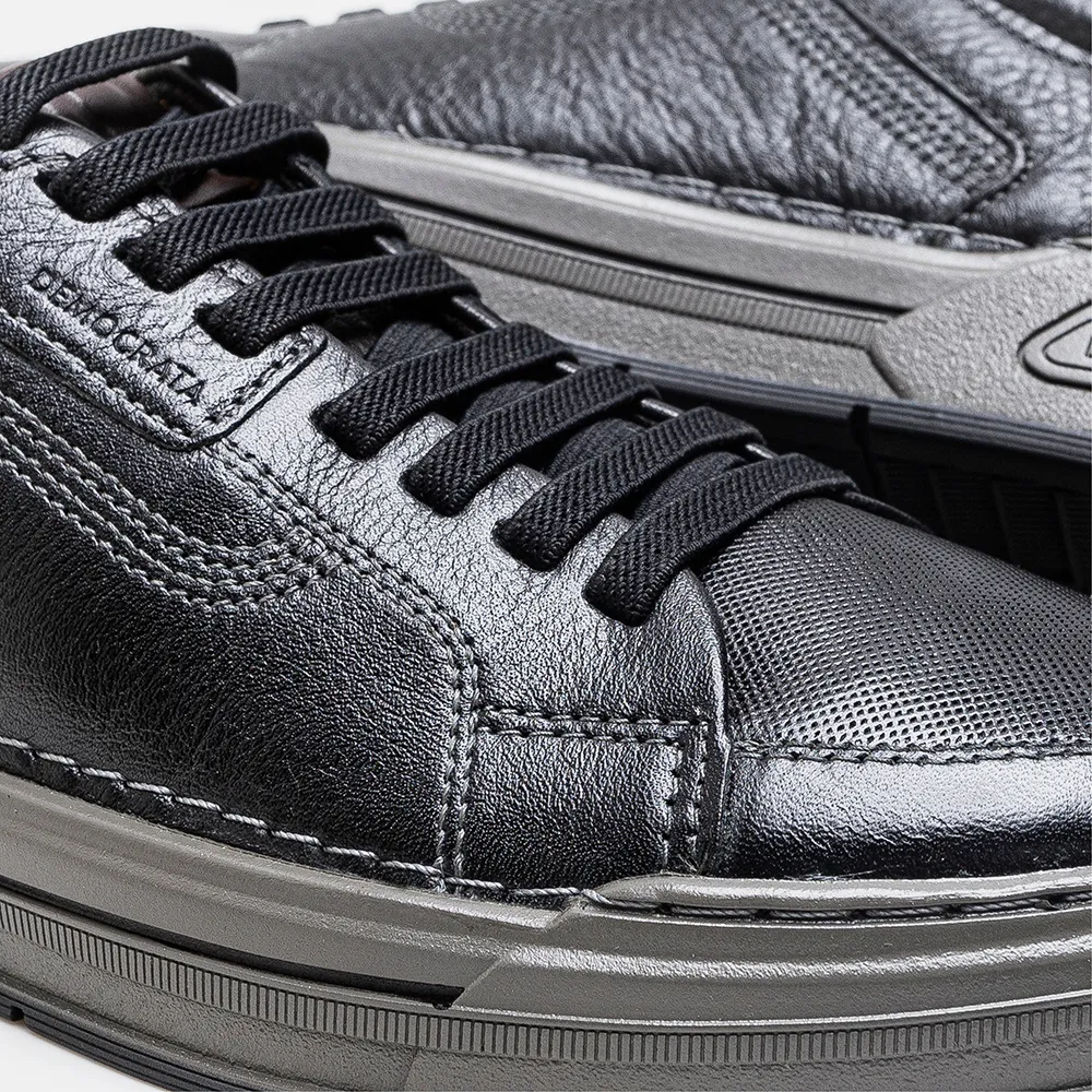 Democrata Volp Black/Tobacco Leather Slip-On (Men's)
