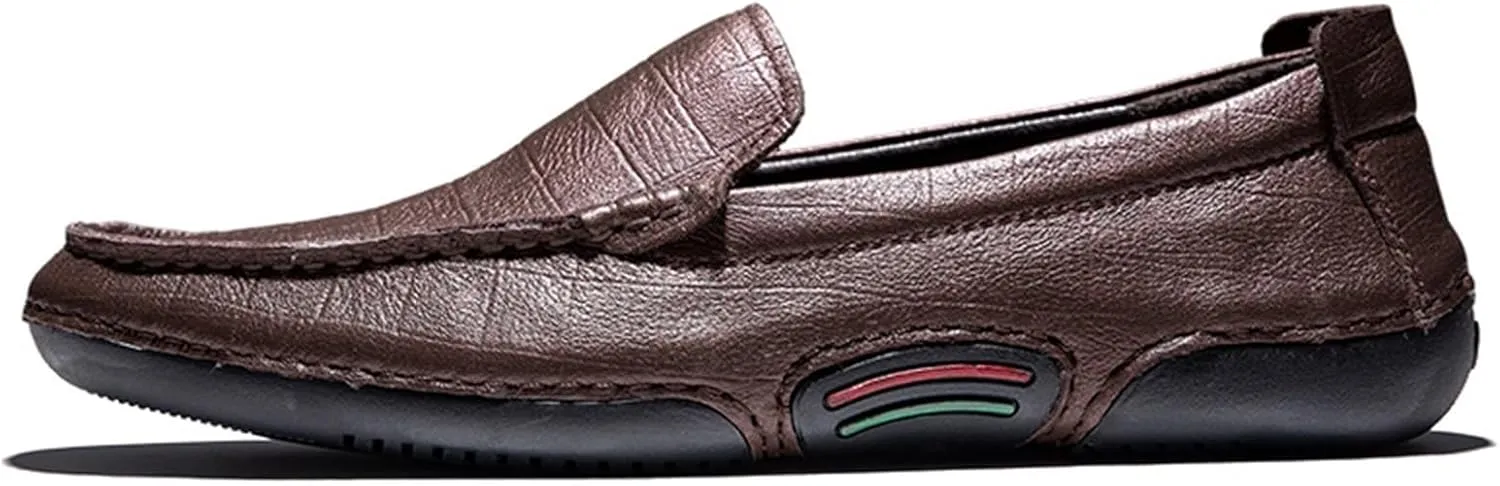 Fashion Mens Loafers Shoes Faux Leather Office Business Solid Color Round Toe Office Anti-Slip Non Slip Shoe Slip On