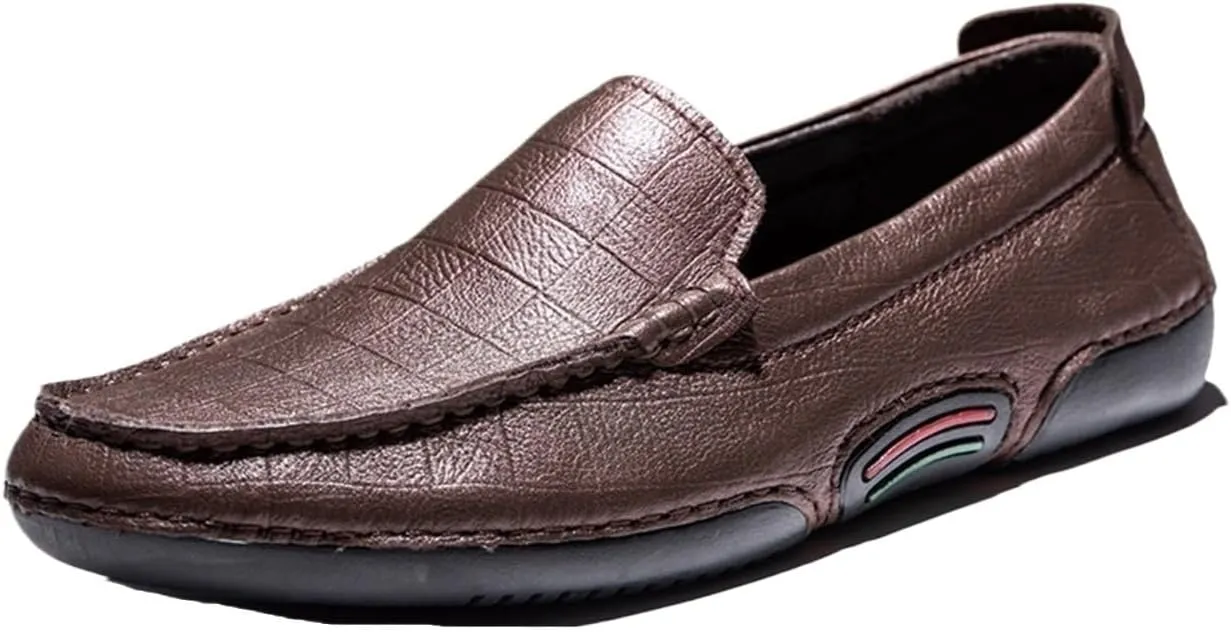 Fashion Mens Loafers Shoes Faux Leather Office Business Solid Color Round Toe Office Anti-Slip Non Slip Shoe Slip On