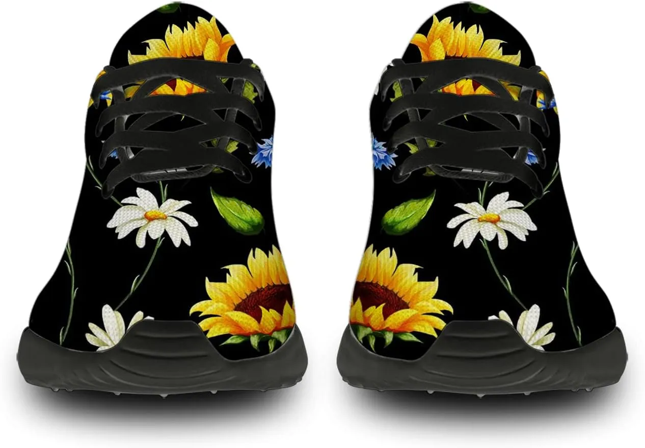 Flower Shoes for Women Men Running Shoes Womens Mens Comfortable Walking Tennis Sneakers Floral Shoes Gifts