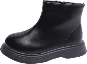 Girls Spring Autumn Winter Ankle Boots Side Zipper Short Boots Toddler Soft Bottom Non Slip Low Calf Boots