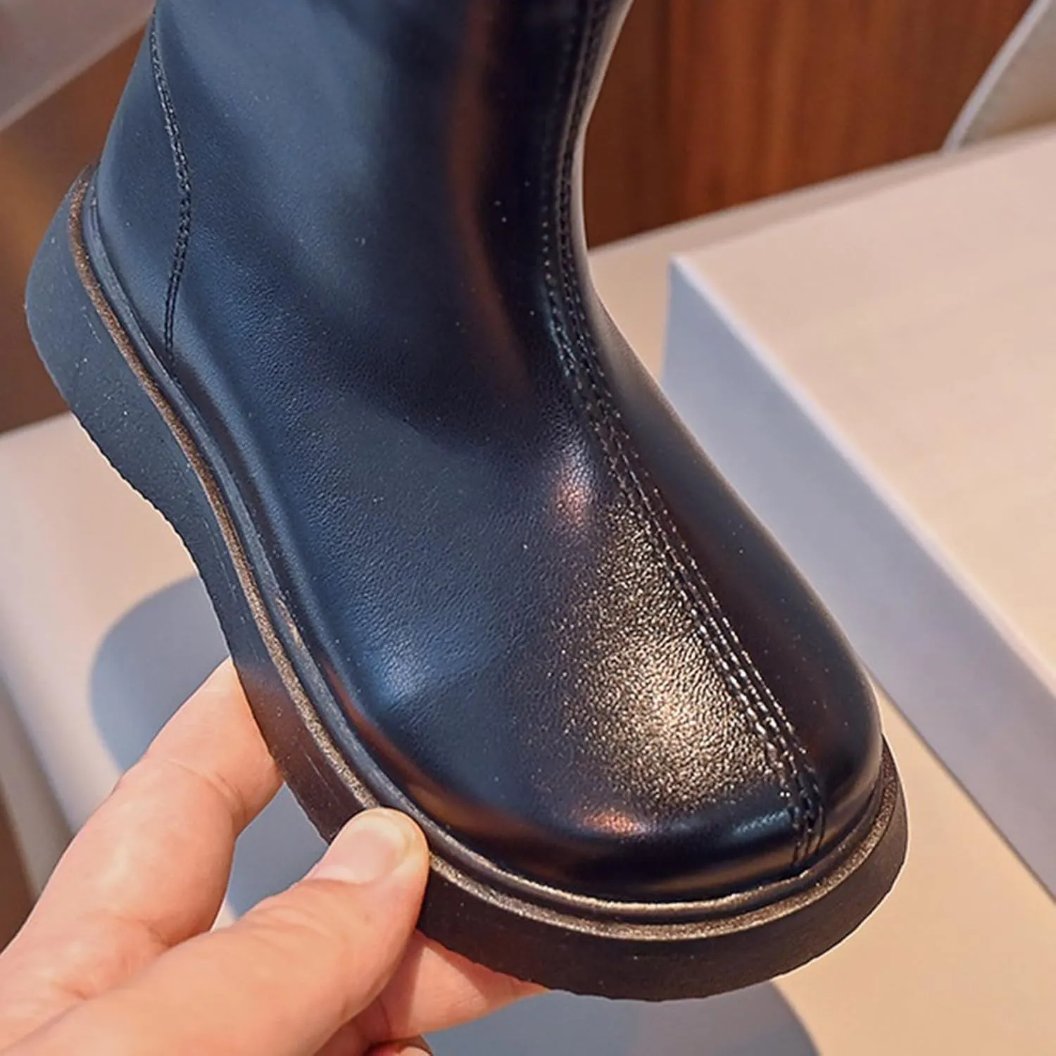 Girls Spring Autumn Winter Ankle Boots Side Zipper Short Boots Toddler Soft Bottom Non Slip Low Calf Boots