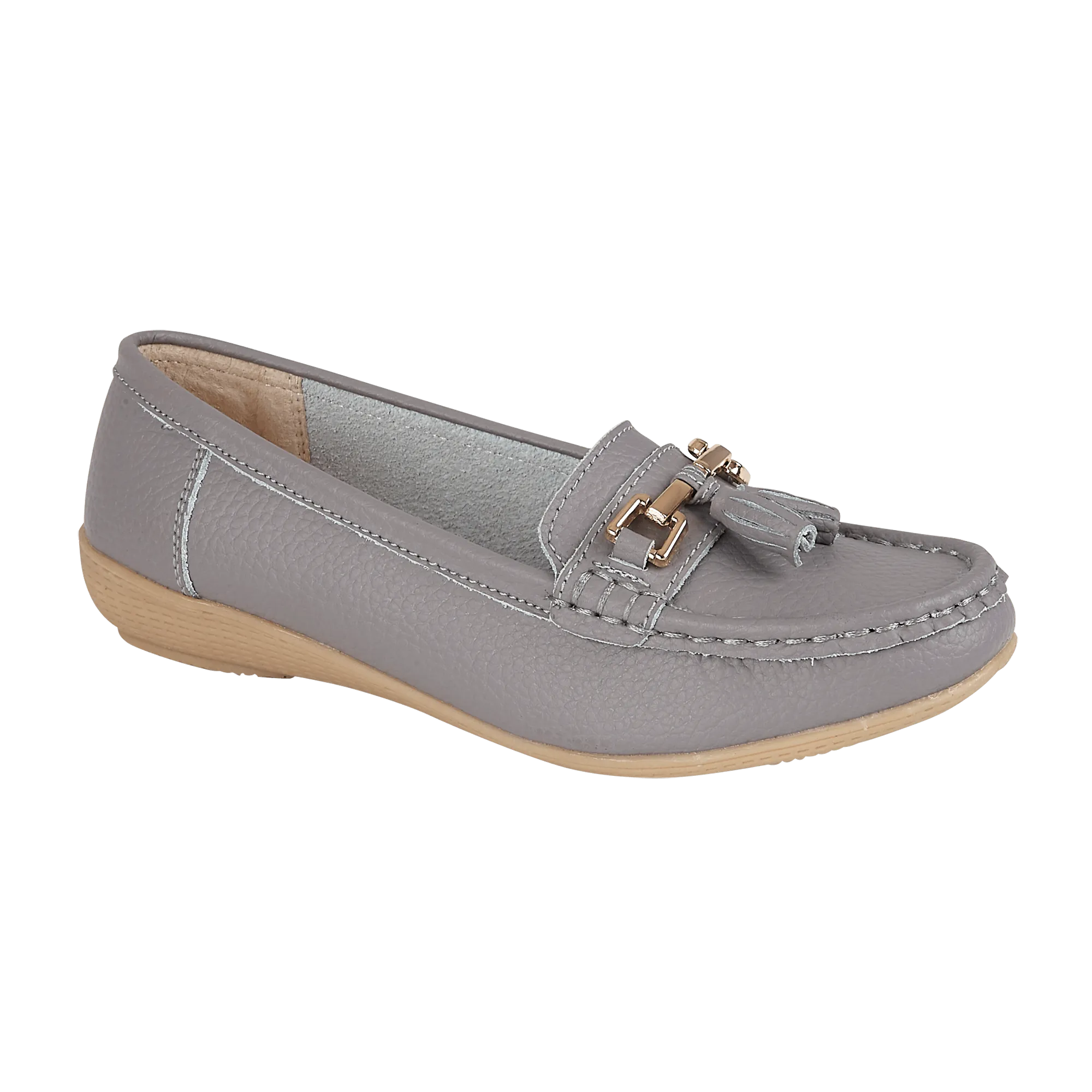 Jo & Joe Nautical Fossil Womens Slip On Leather Loafers Moccasin Casual Shoes