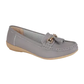 Jo & Joe Nautical Fossil Womens Slip On Leather Loafers Moccasin Casual Shoes
