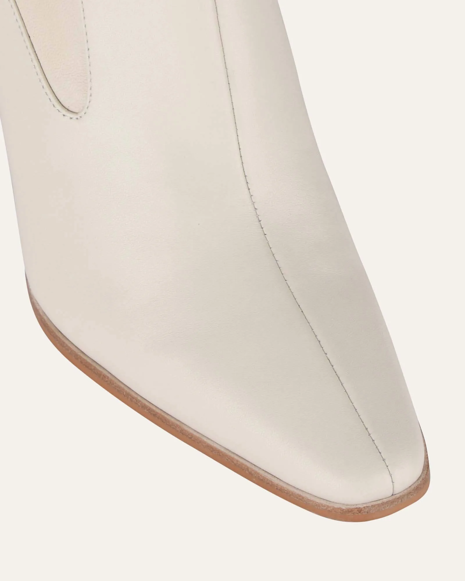 JUNE HIGH ANKLE BOOTS OFF WHITE LEATHER
