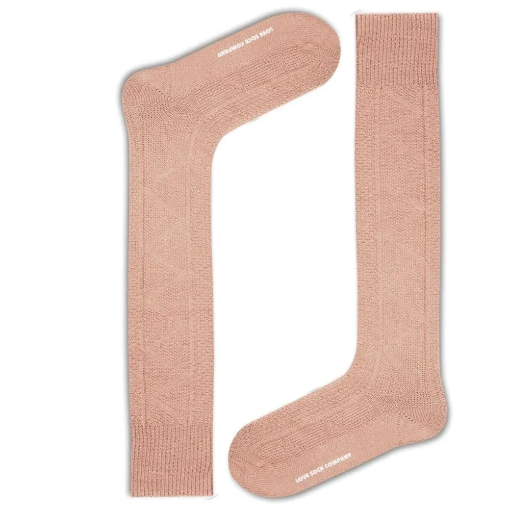 Knee-High Socks for Women - Organic Cotton, Brown Boot Socks