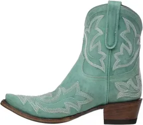 Lausiuoe Cowboy Boots For Women Wide Calf Wide Foot Embroidered Western Cowgirl Style Knee High Chunky Heel Fashion Boot