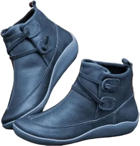 Lausiuoe Womens Boots Ankle Low Heel Platform Ankle Booties Casual Dressy Slip on Cutout Chunky Block Combat Boots