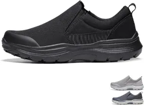 Men's Canvas Cloth Shoes Lightweight Breathable Slip-On Loafers,Outdoor Casual Platform Non Slip Soft Sport Walking Shoes
