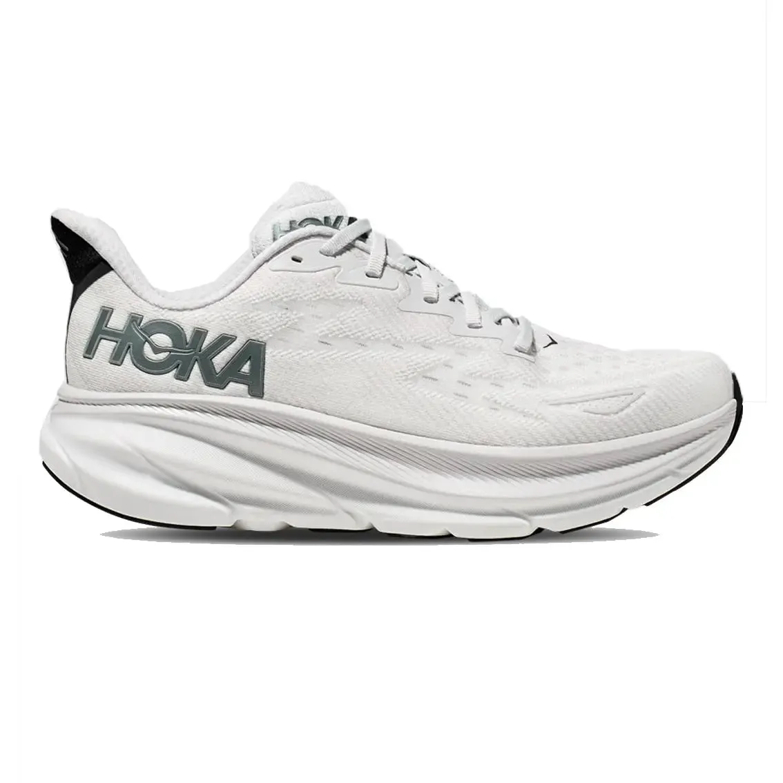 Mens Hoka Clifton 9 Running Shoes (Wide Fit) - Lightweight, Cushioned, Ultimate Comfort