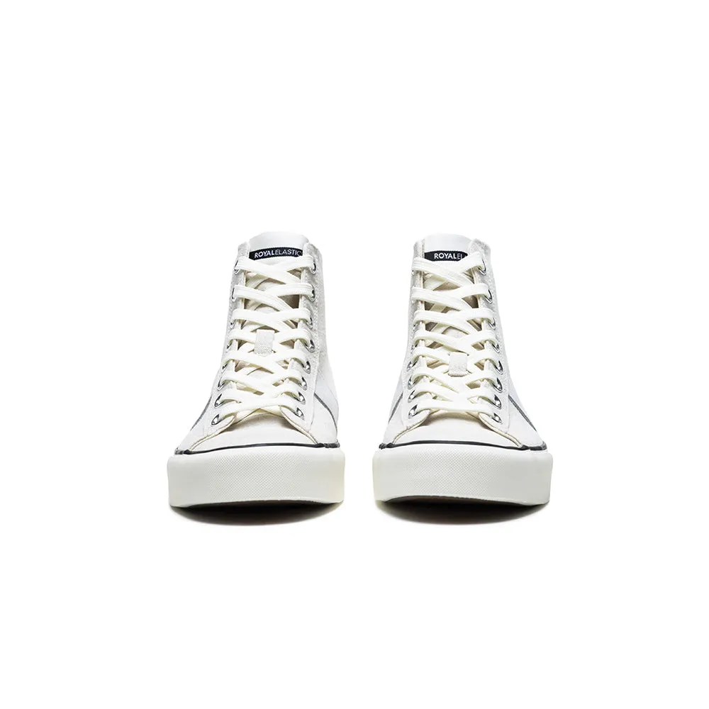 Mens High-Top Beige Canvas Sneakers, Zone 00921-330 Model