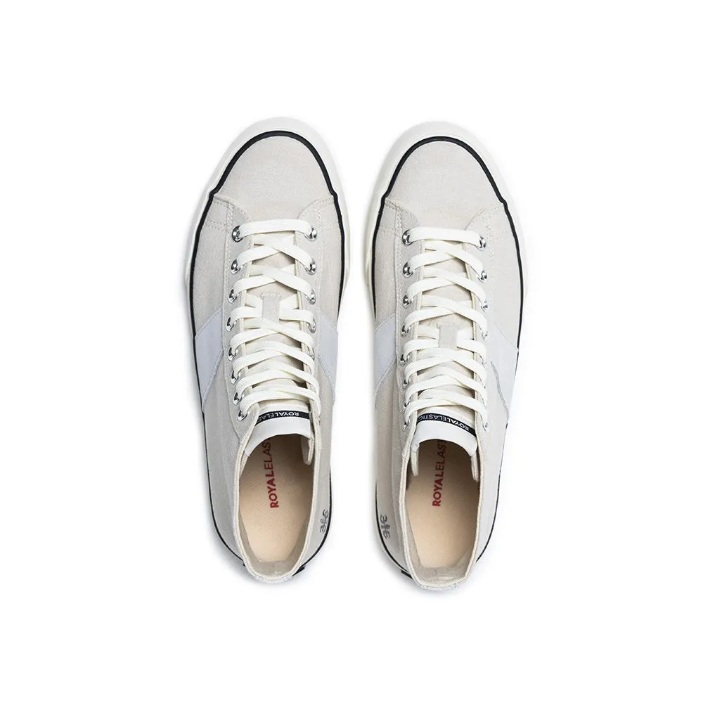 Mens High-Top Beige Canvas Sneakers, Zone 00921-330 Model