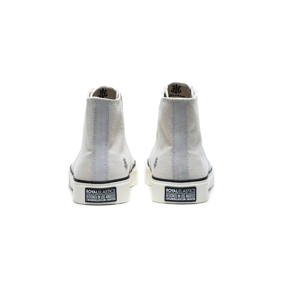 Mens High-Top Beige Canvas Sneakers, Zone 00921-330 Model