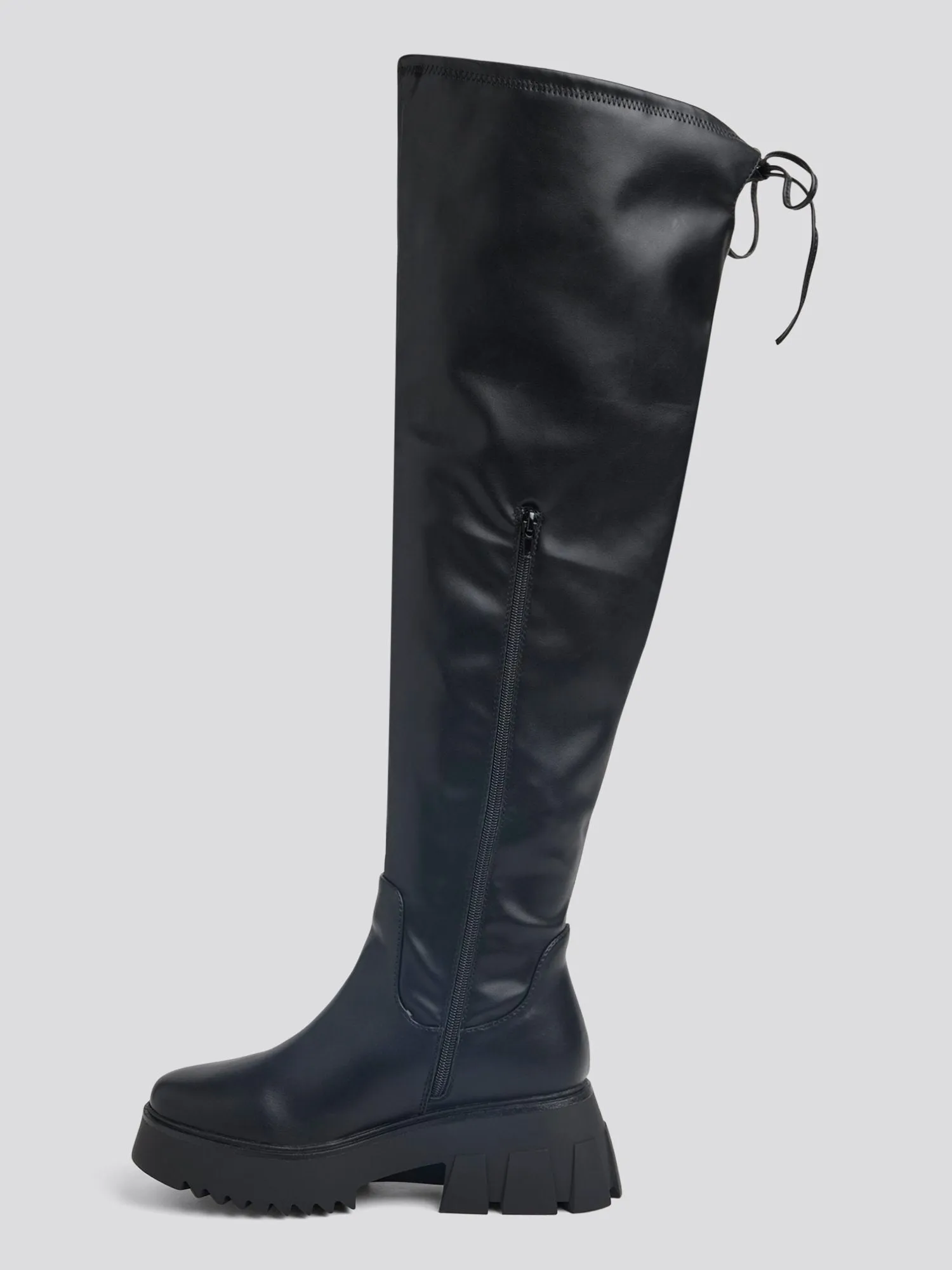 Nadine Wide Calf Over-The-Knee Lug Sole Boots