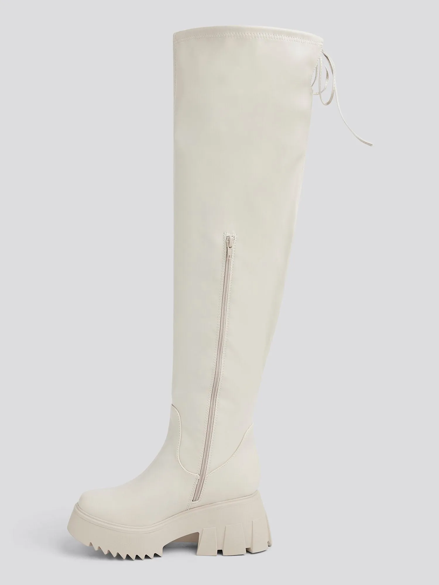 Nadine Wide Calf Over-The-Knee Lug Sole Boots