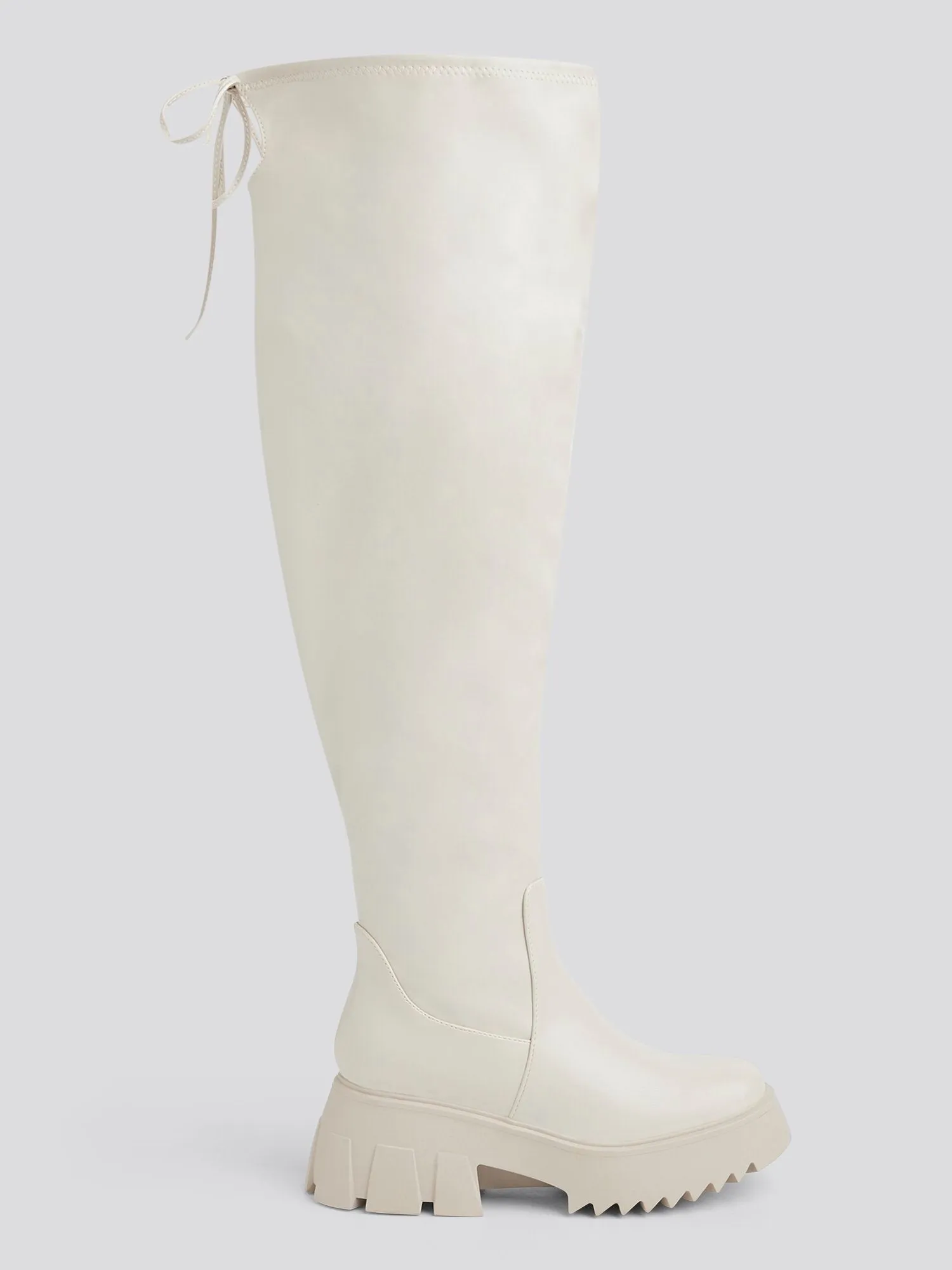 Nadine Wide Calf Over-The-Knee Lug Sole Boots