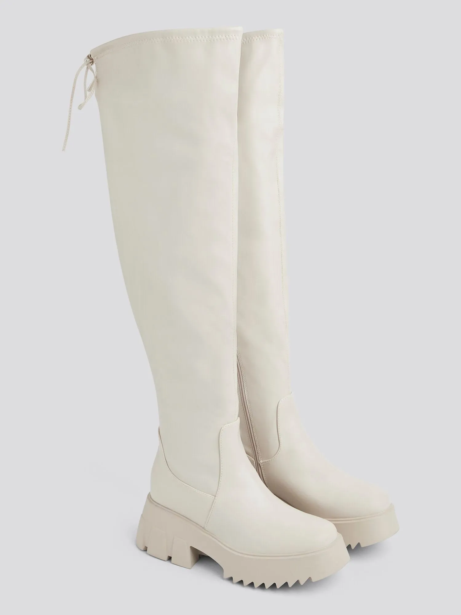 Nadine Wide Calf Over-The-Knee Lug Sole Boots