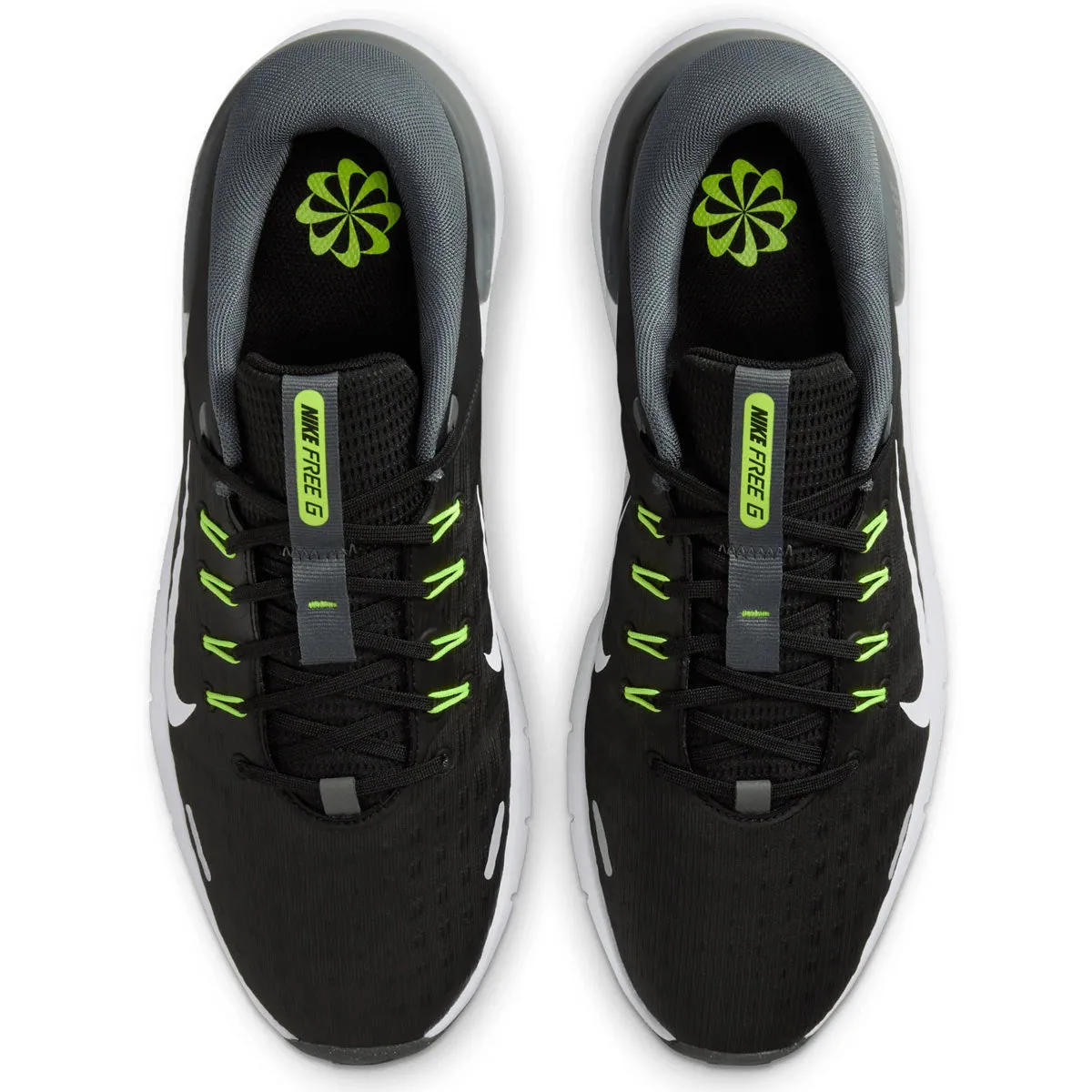 Nike Free Golf Shoes - Black/White/Iron Grey/Volt